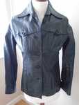 Casaco vintage cabedal preto