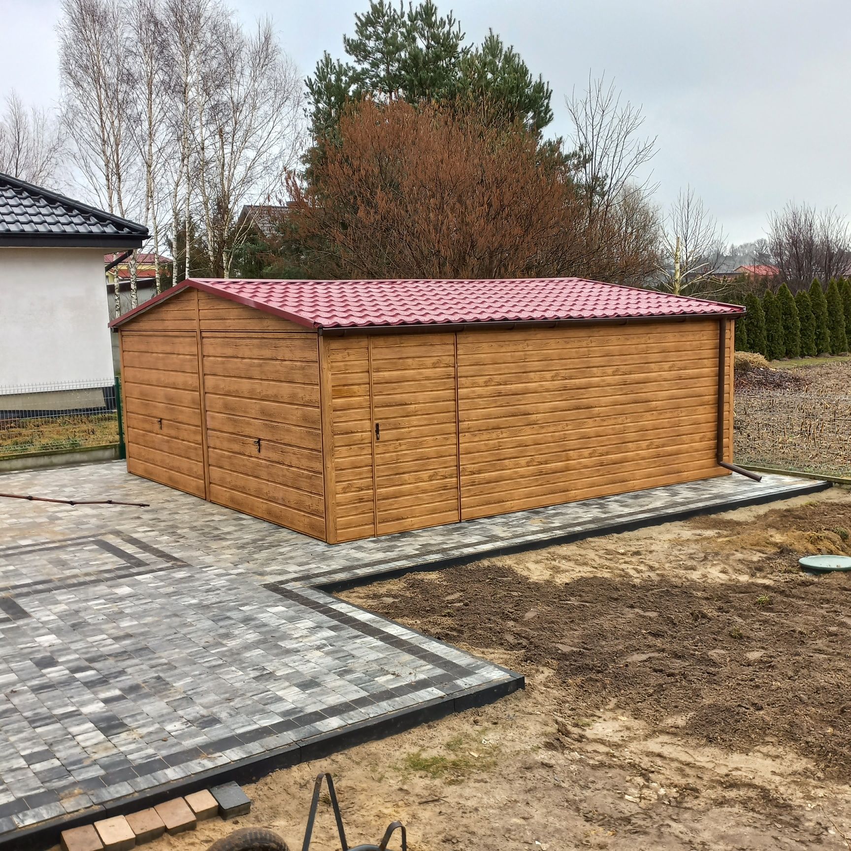 Garaż drewnopodobny 9x6 PRODUCENT pomiar montaż  pod wymiar dowolny