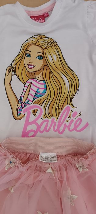 Komplet dla dziewczynki Barbie z sukienką 86