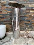 Tubo inox 304 150mm por 0.5mt e topo
