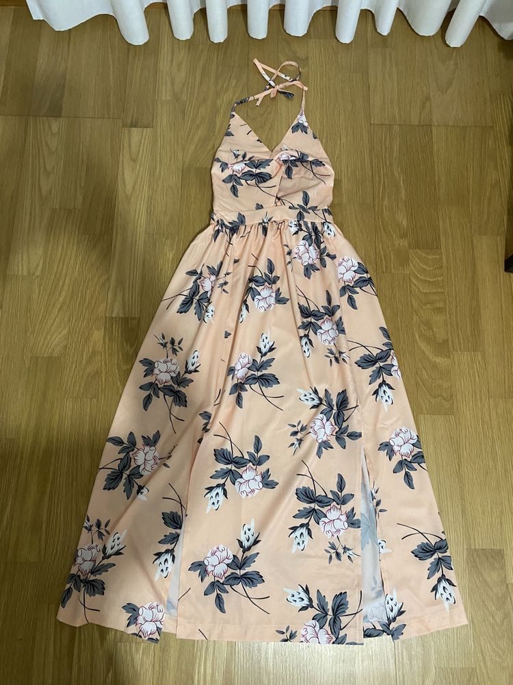 Vestido  midi acetinado