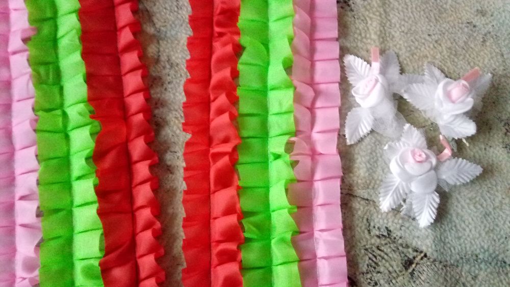 Украшение на свадебную машину, лента, бутоньерки