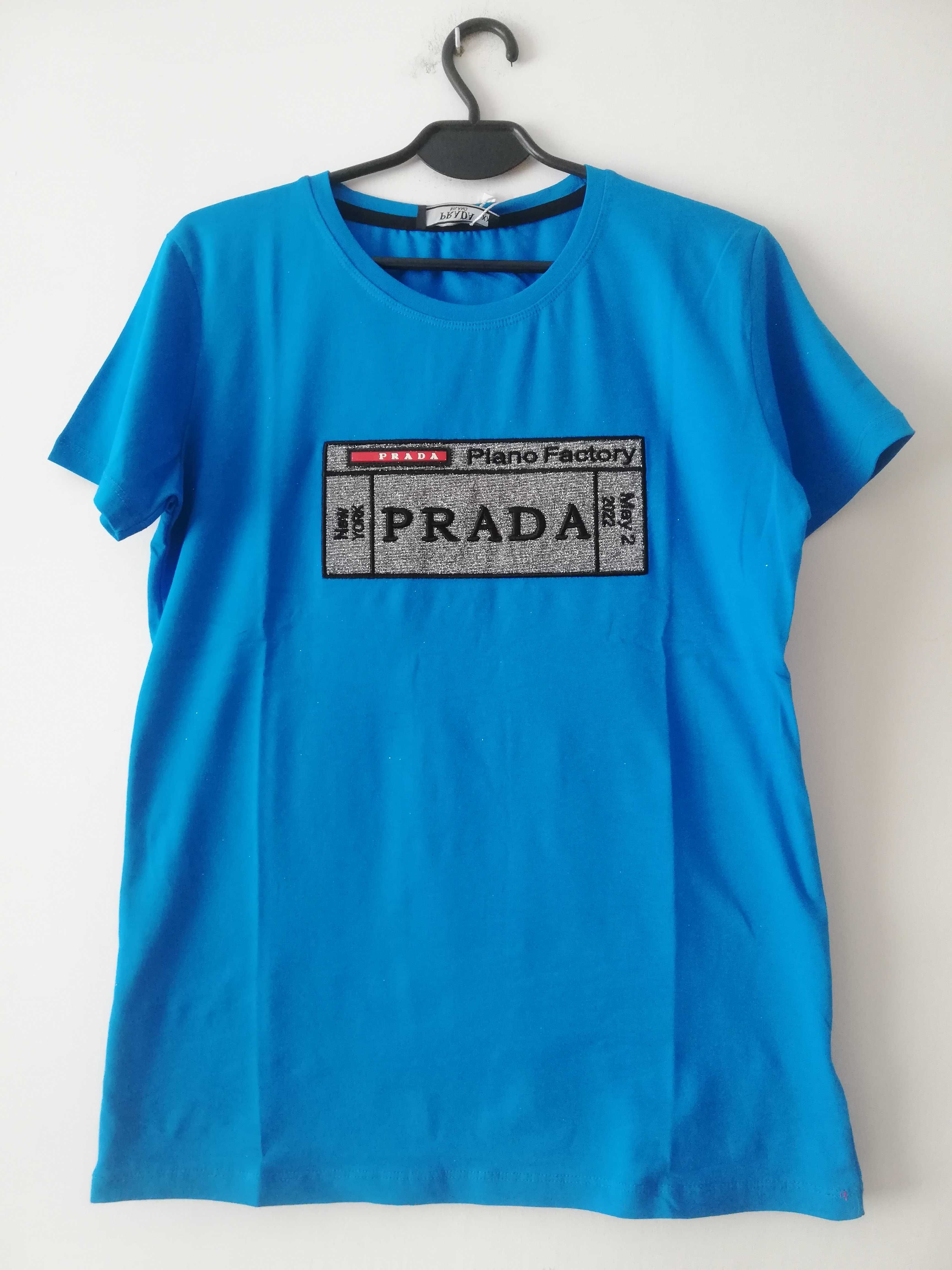 Koszulka damska Prada xl/2xl niebieska