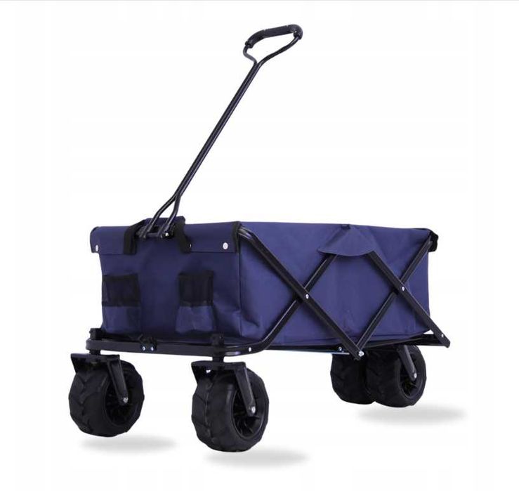 Wózek Transportowy Plażowy Składany 95 L Ogrodowy Turystyczny Łazik