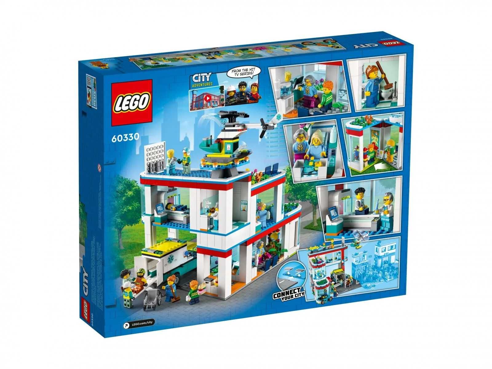 LEGO 60330 City Szpital - MEGA ZESTAW DLA MŁODYCH MEDYKÓW - 816 el.