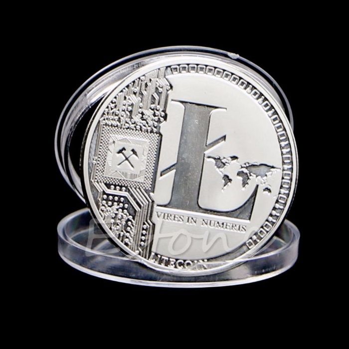 Лайткоин коллекционная монета Litecoin Литкоин (Новые!) Gold/Silver