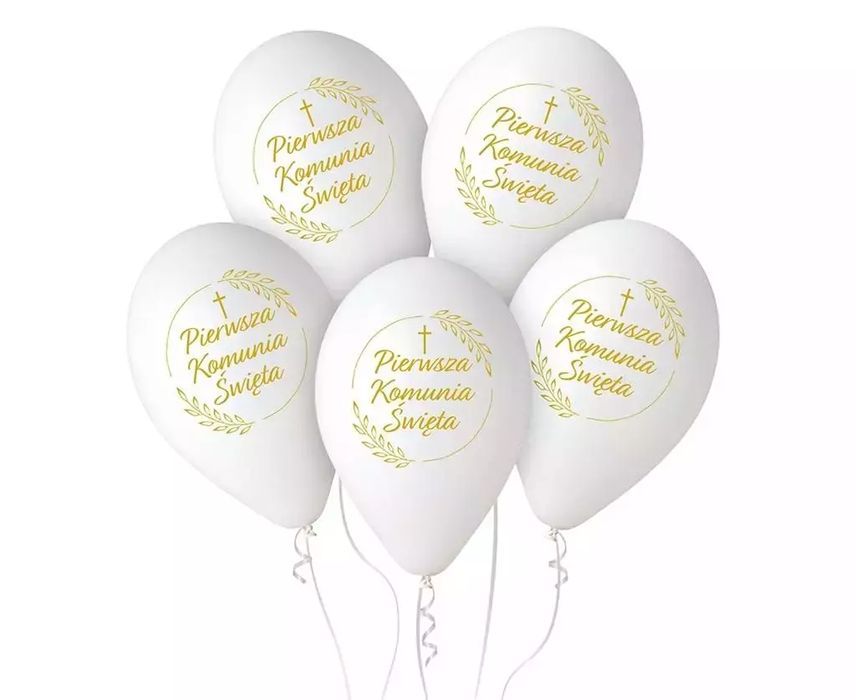 Balony premium hel Pierwsza Komunia 32cm 5szt. Godan