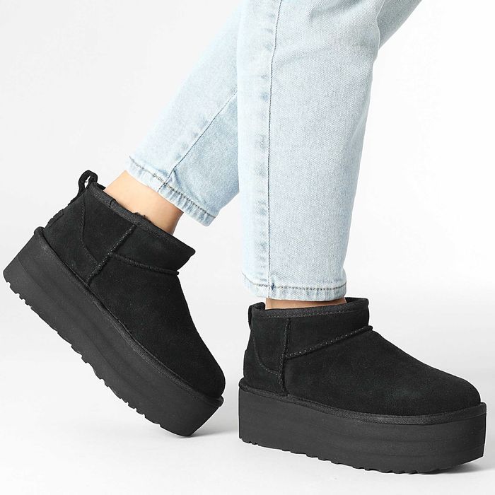 ОРИГІНАЛ UGG Classic Ultra Mini Platform 1135092-BLK ботинки угги УГГ