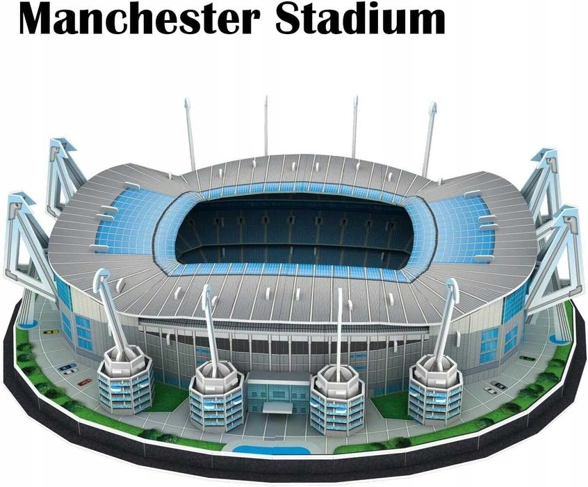 Puzzle 3D Stadion Piłkarski ETIHAD MANCHESTER CITY 47 elementów