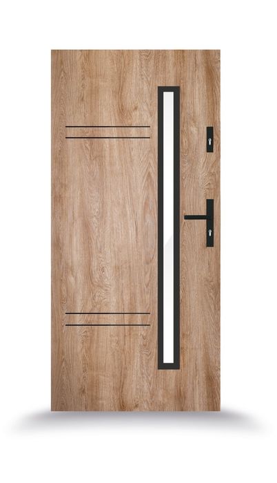 Drzwi wejściowe nowe 72 mm ocieplone termo ościeżnica dąb turner 80, 9