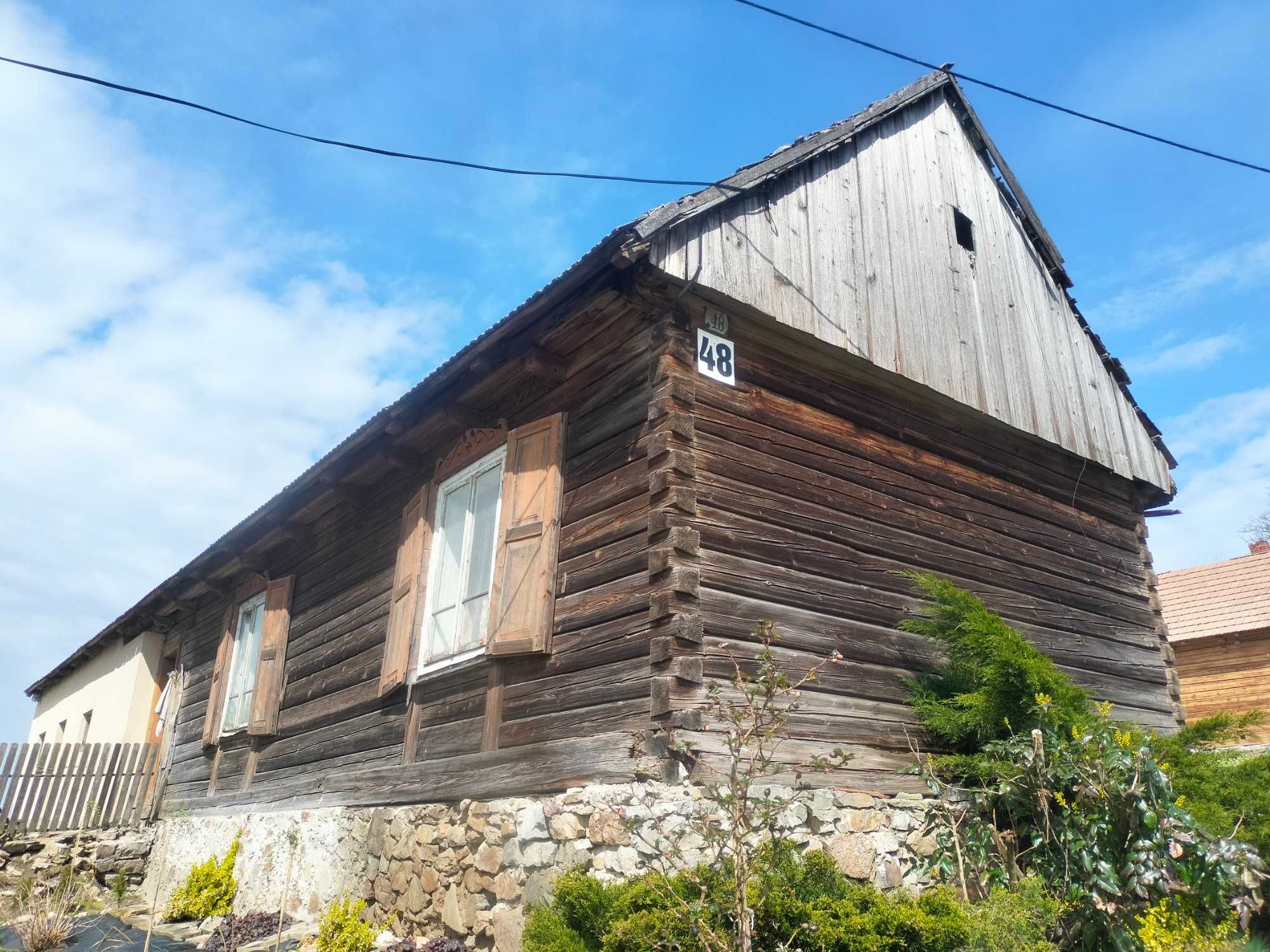 Dom 1933r do rozbiórki przeniesienia 68m2 z bala stary drewniany jodła