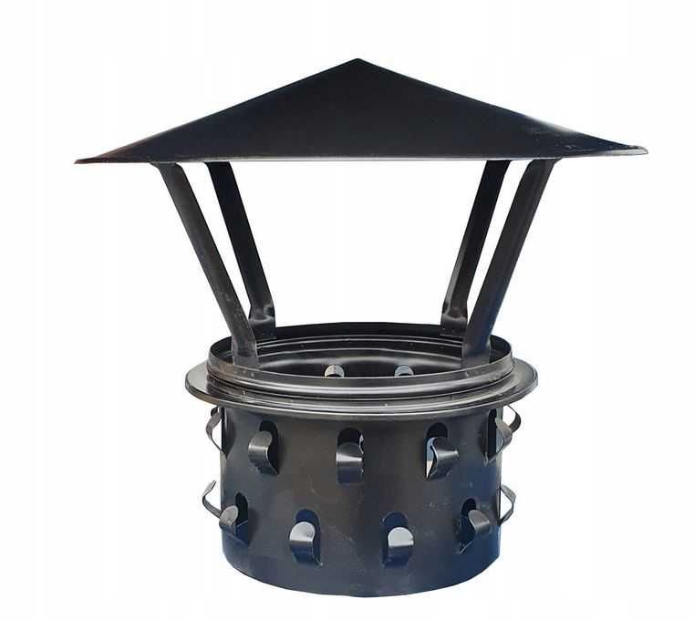 DASZEK KOMINOWY inox parasol fi 200 komin czarny