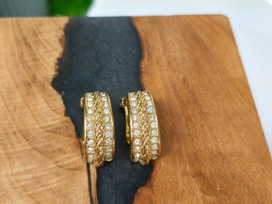 Vintage Kolczyki Dior z Cyrkoniami