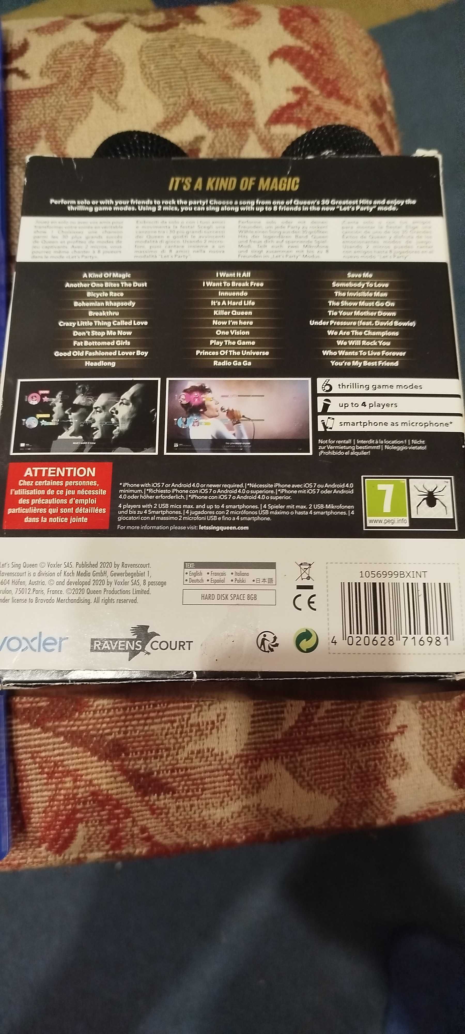 zestaw PS4 gry karaoke sing queen,singstar,2 mikrofony!
