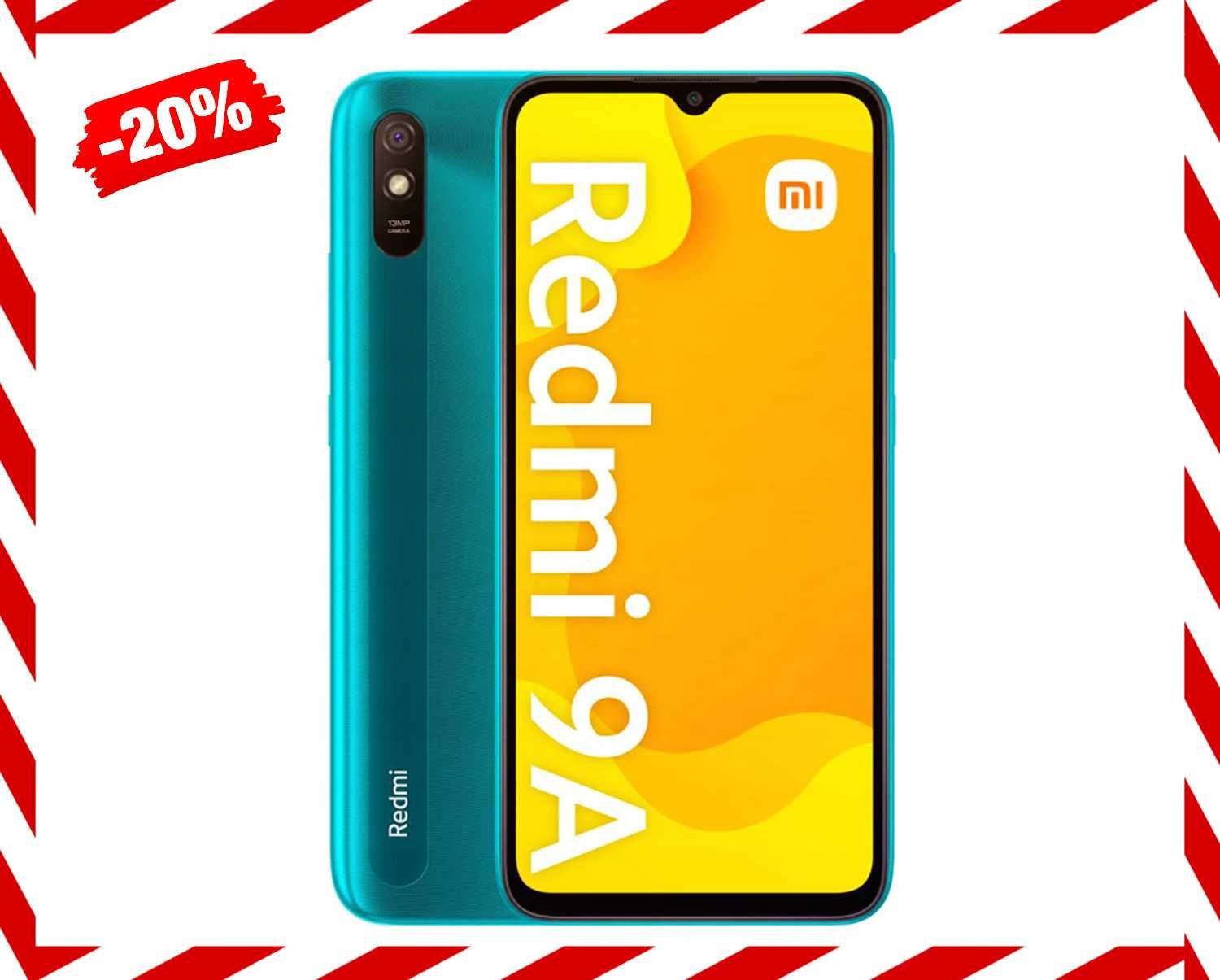 NOWY TELEFON Smartfon Xiaomi Redmi 9A 2/32GB Zielony IPS LTE (-20%)