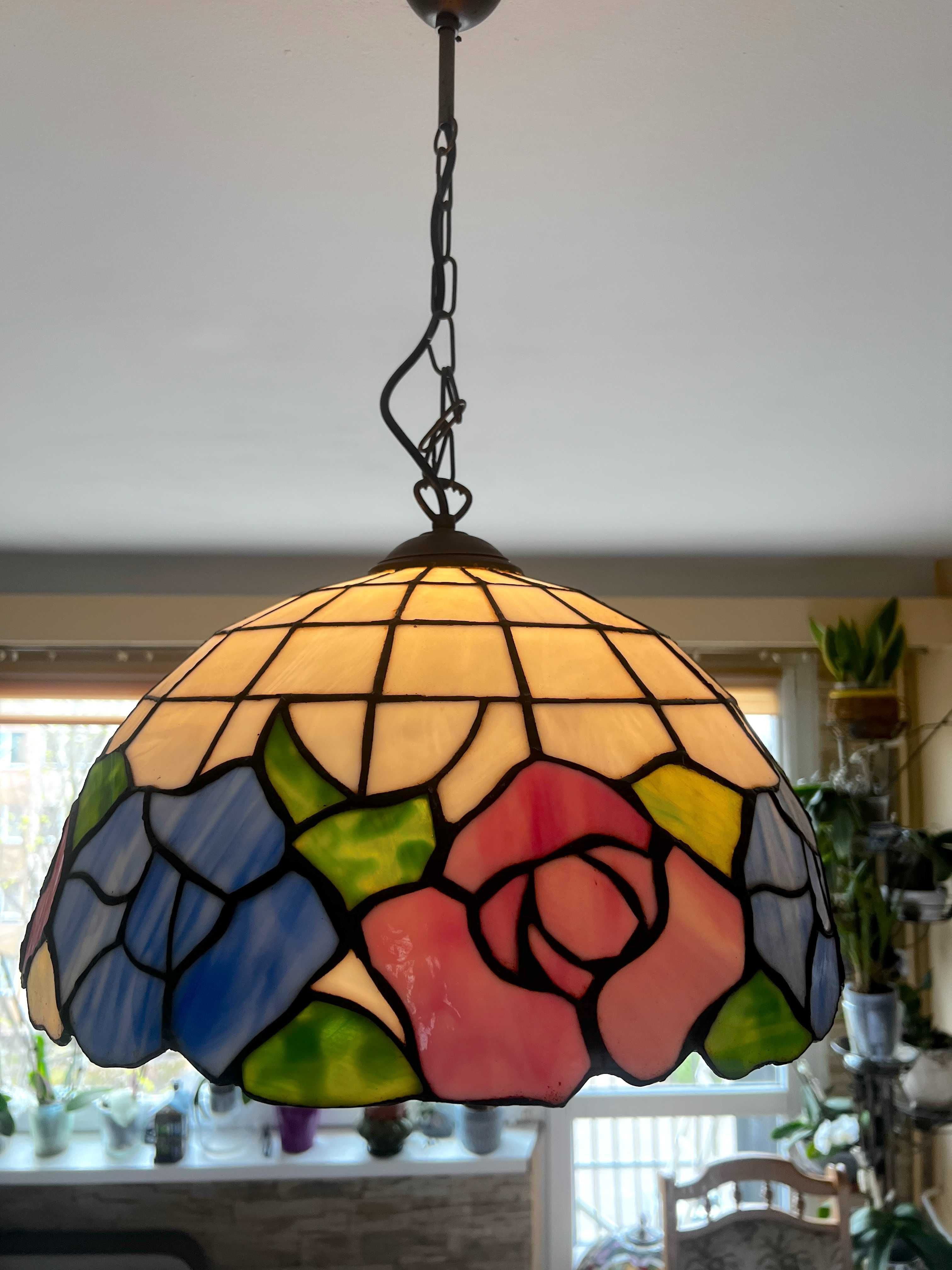 Lampa wisząca - Tiffany - witrażowa, żyrandol