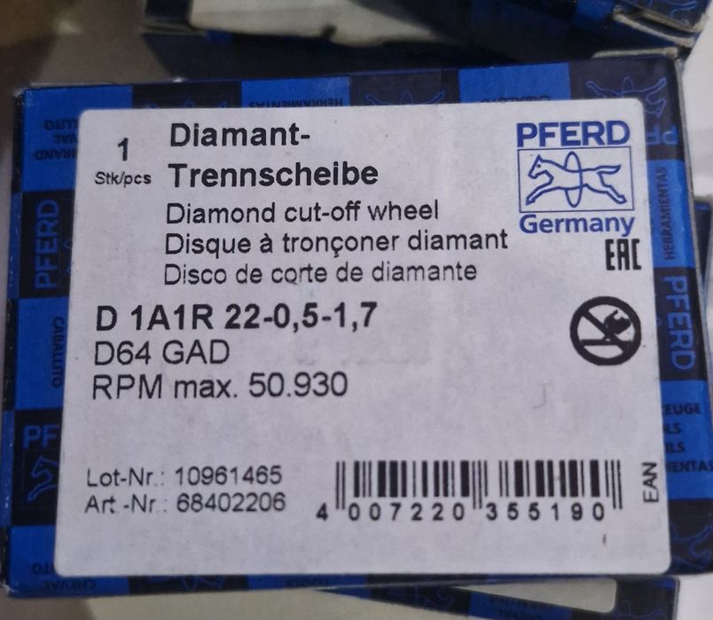 Pferd Diamentowa ściernica do przecinania 6szt. szkło/ceramika/węglik