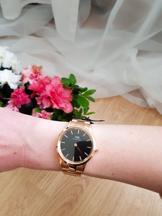 Daniel Wellington zegarek damski iconic link watch rożowo złoty