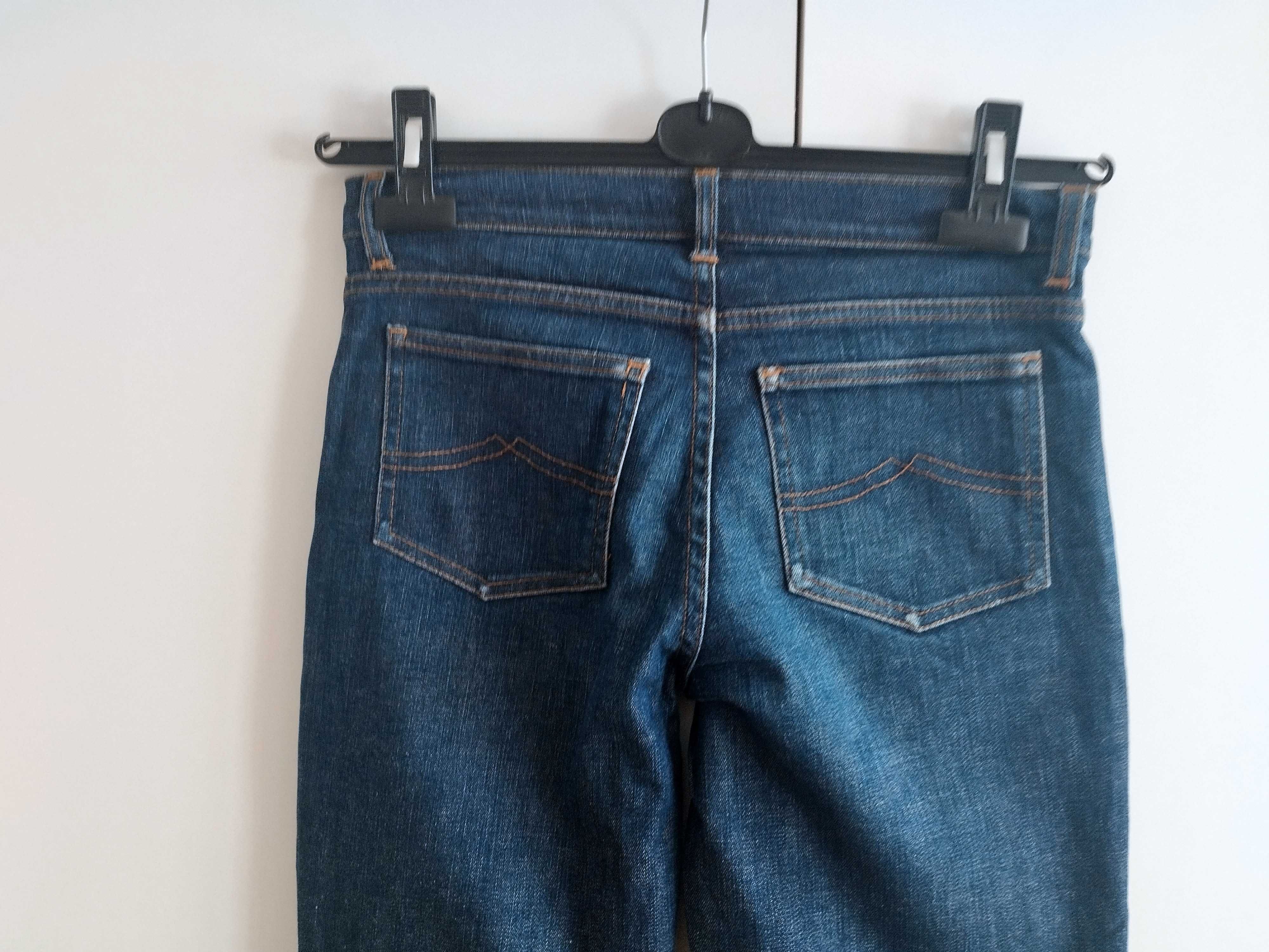 Spodnie damskie H&M, roz. 36, dżinsowe jeansy granatowe
