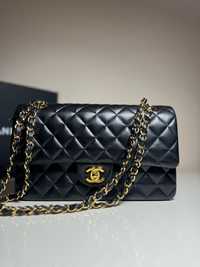 Torebka Chanel CC Flap Bag 25.5 cm czarna skóra jagnięca Wysyłka 24h