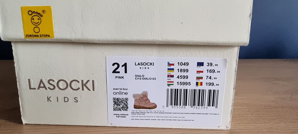 Buty lasocki 21 zimowe po jednym dziecku