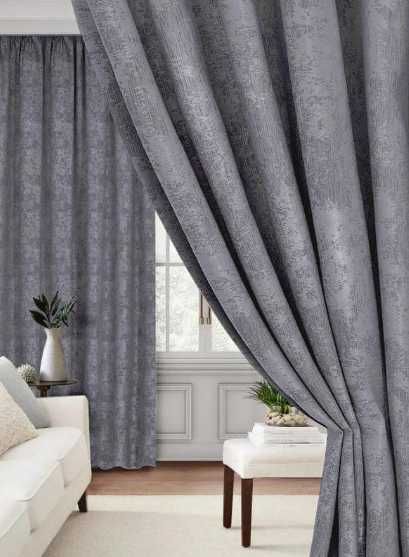 Набір сірі штори, мармур фактури. готові штори сірого кольору
