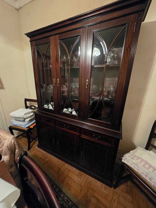 Vitrine Madeira Escura Vintage