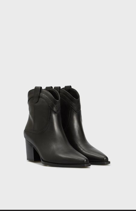 Жіночі чорні шкіряні ковбойки Agnetha PRPY 39 PRFLT0134W