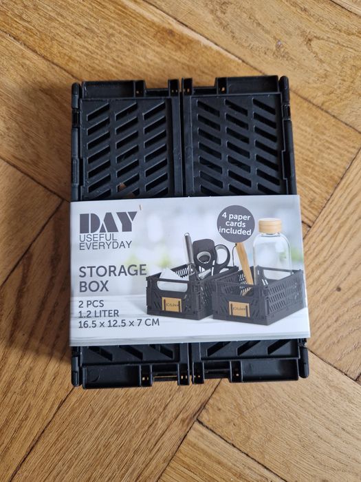 Skrzynki małe czarne 2 sztuki