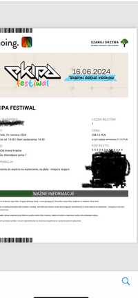 4 bilety na Festiwall Ekipy 16.0624