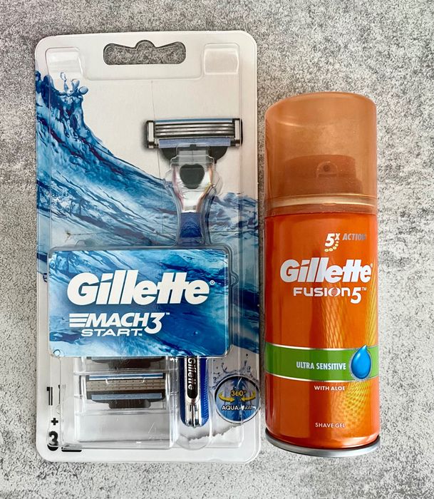 Бритва Gillette MACH3 start + гель Gillette Fusion 5 Ultra Sensitive
