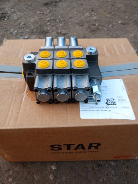 Rozdzielacz hydrauliczny 3-sekcyjny sterowany na linkę