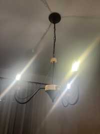 Lampa obi drewno żyrandol loft industrialny vintage