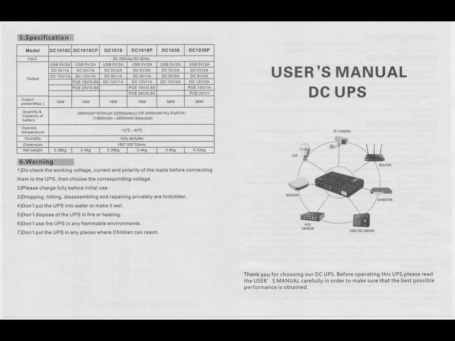 Telstream DC1018P Mini UPS DC UPS ДБЖ powerbank для роутера