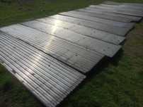 Blacha falista aluminiowa - demontaż 60m2 4mb - garaż wiata pokrycie