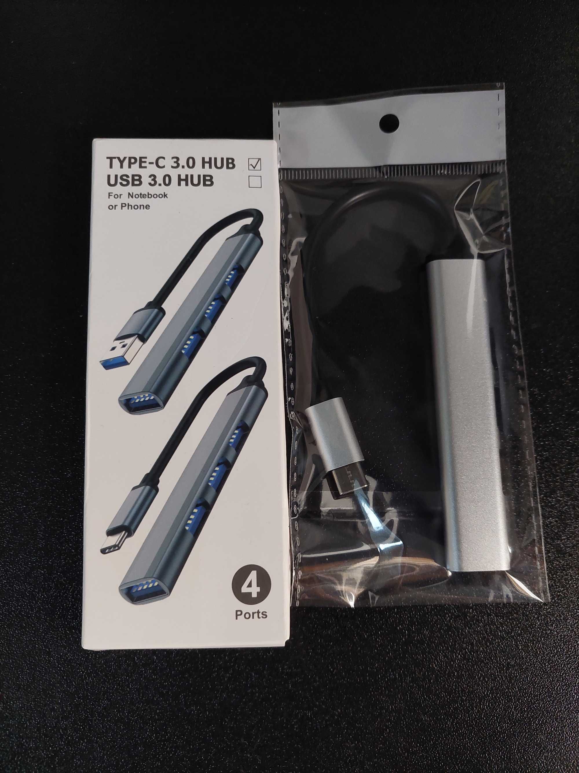 USB C HUB 3x portas USB 2.0 1x 3.0 Novo