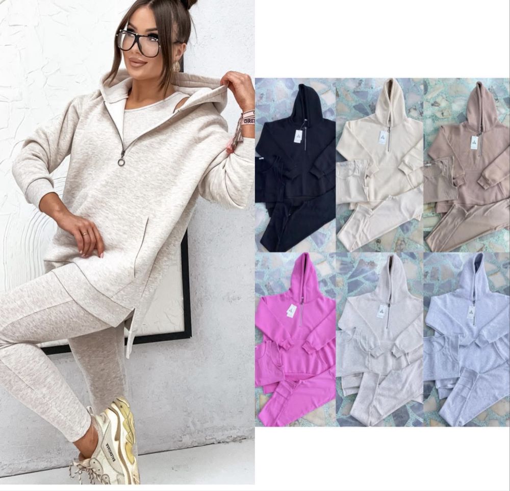 Komplet 3w1 Motion bluza bokserka legginsy