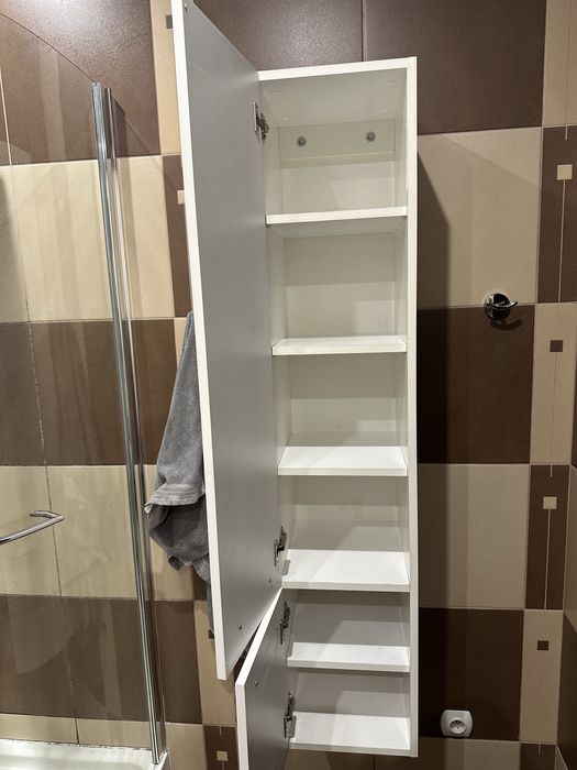 Szafka łazienkowa wisząca biały połysk