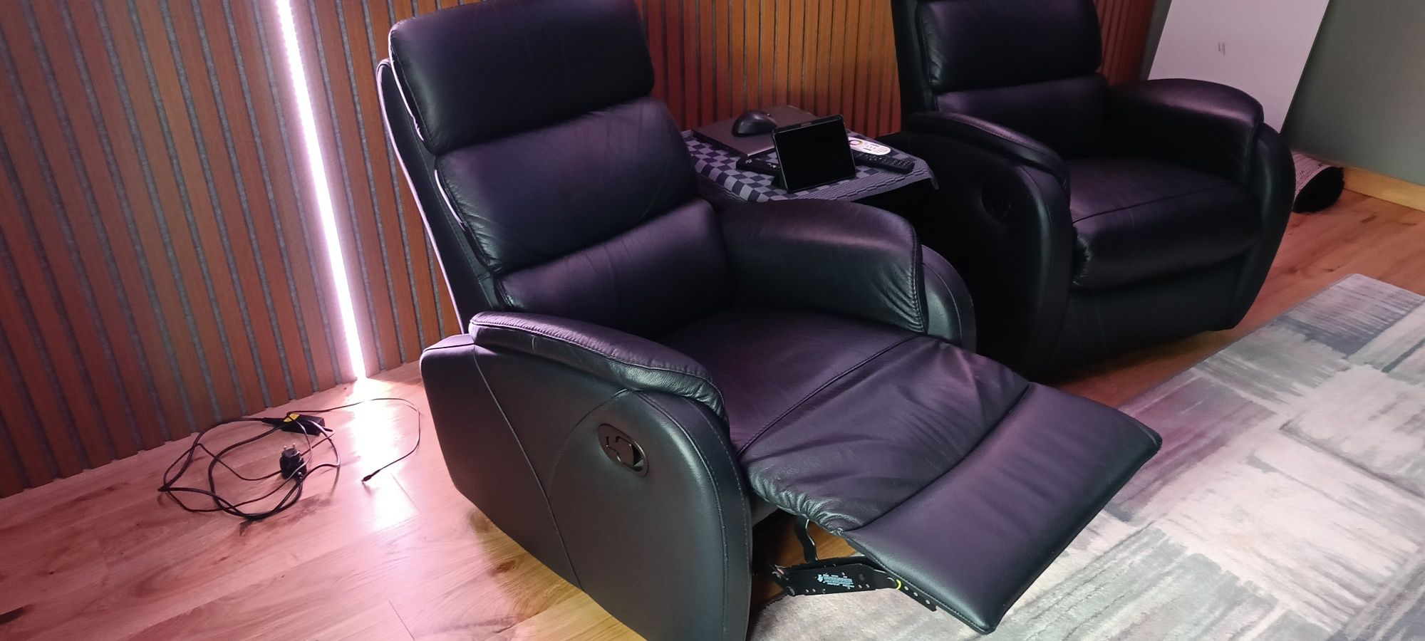 Fotele skórzane z funkcją relax
