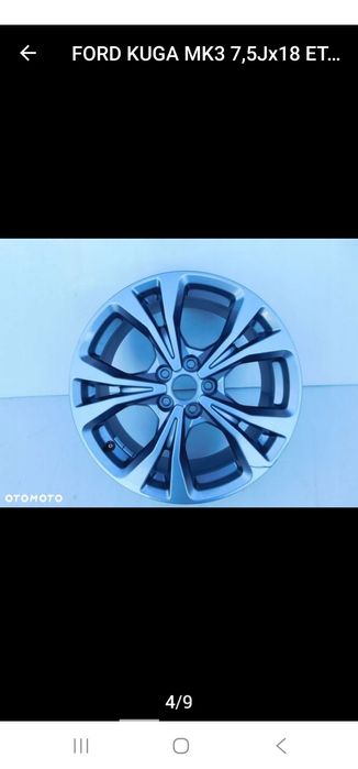 Alufelga 18 5×108 Ford Kuga MK3 Et50 7.5j Orginał pojedyncza