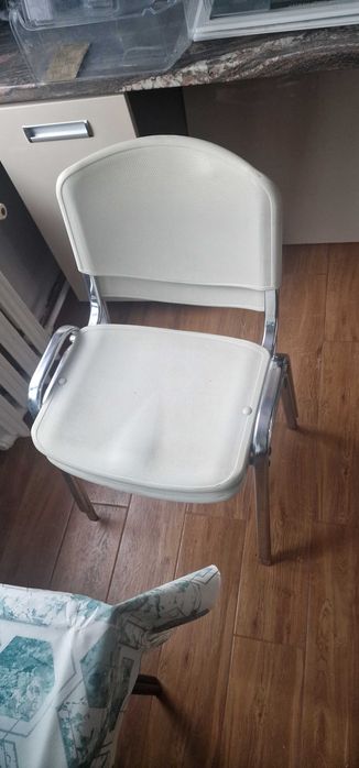 Krzesła krzesło chrom kremowe 4 szt komplet