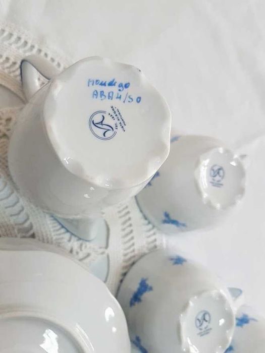 Serviço de chá porcelana 26 peças 12 pax Vista Alegre VA