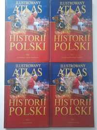 Ilustrowany atlas historii Polski tomy 1-4 + gratis