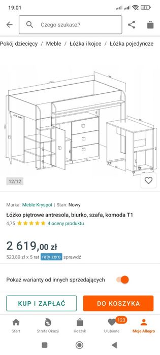 Łóżko dla Dziewczynki