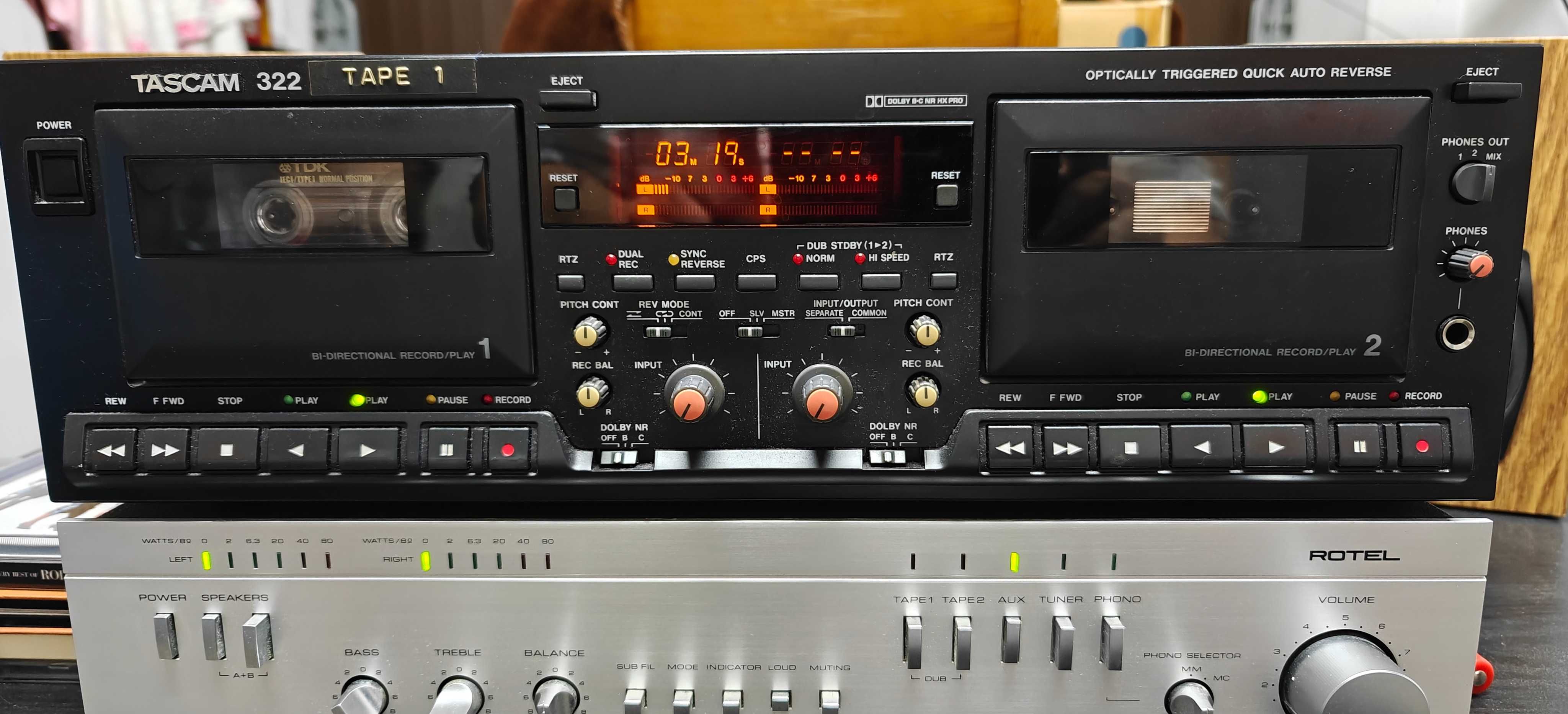 Magnetofon TASCAM 322 deck dwukasetowy