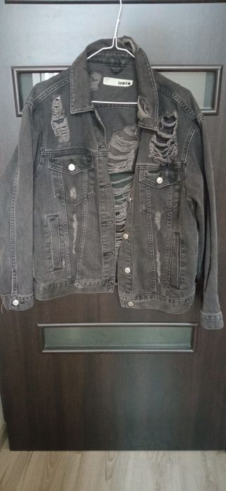 Джинсовый катоновый пиджак куртка М