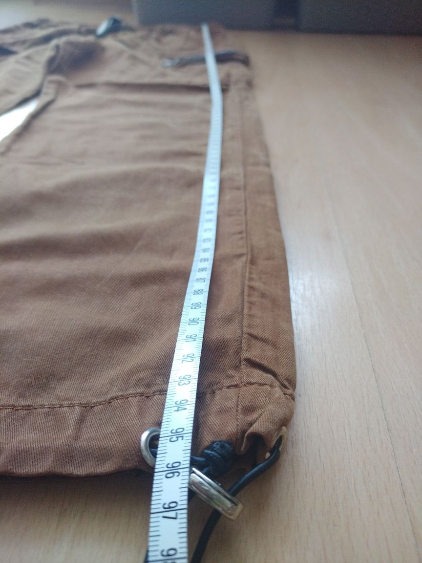 Bojówki spodnie cargo brąz 40/42