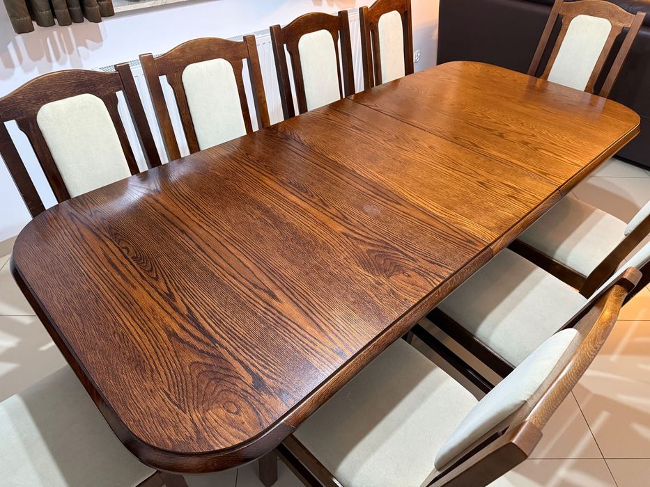 stół dębowy do salonu 220x90