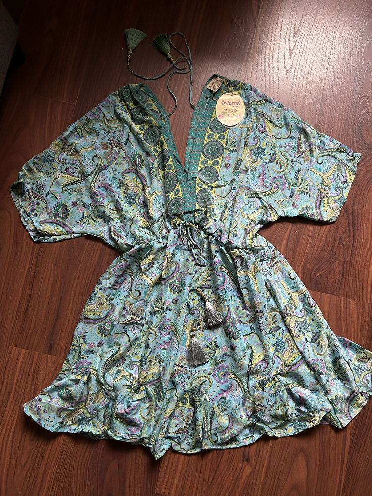 Sukienka we wzory letnia S/M nowa letnia kimono