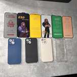 Опт liquid silicone case на iphone чорний синій білий